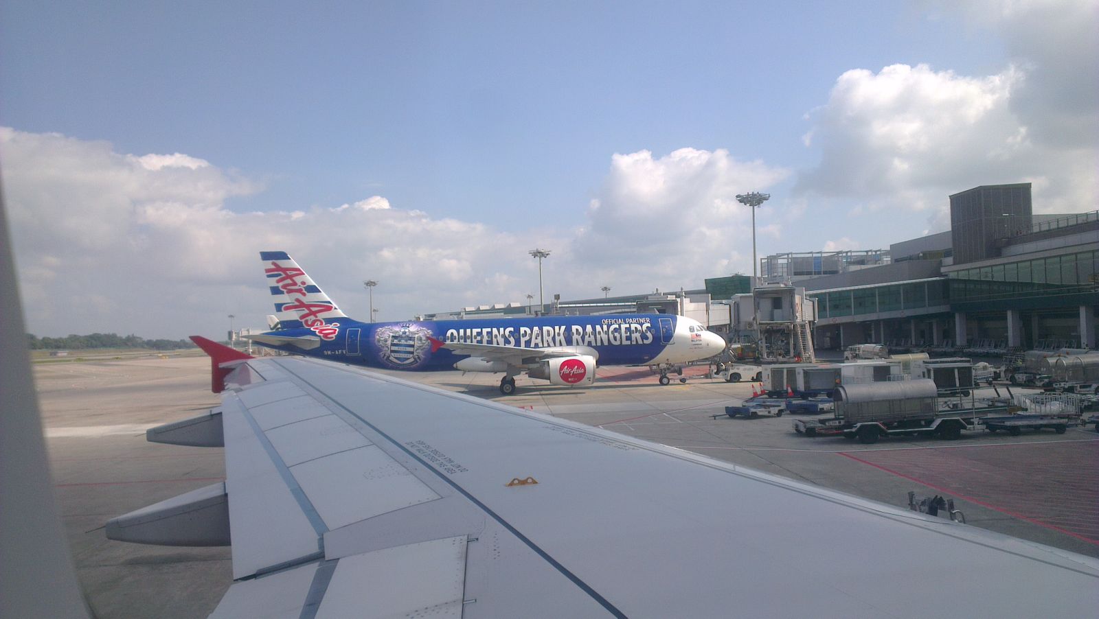Air Asia Queens Park Rangers livery in Singapore