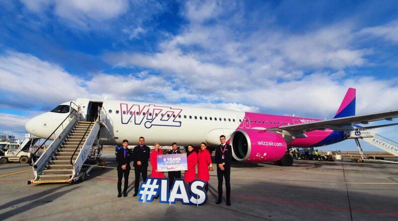 Wizz Air sărbătorește 9 ani de la primele zboruri operate de pe Aeroportul Iași.